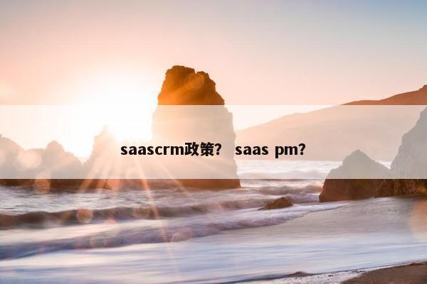 saascrm政策？ saas pm？