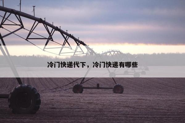 冷门快递代下，冷门快递有哪些