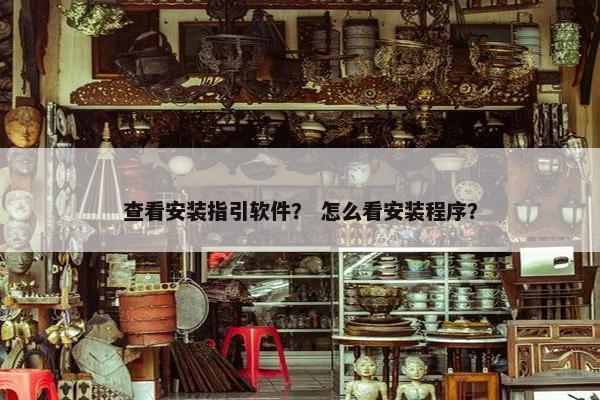 查看安装指引软件？ 怎么看安装程序？