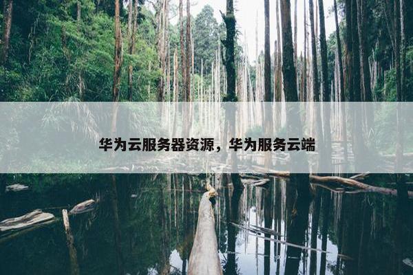 华为云服务器资源，华为服务云端