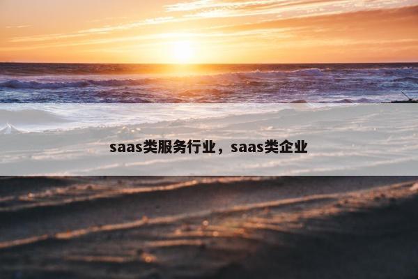 saas类服务行业，saas类企业