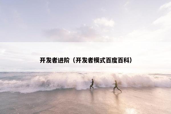 开发者进阶（开发者模式百度百科）