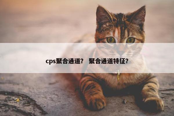 cps聚合通道？ 聚合通道特征？