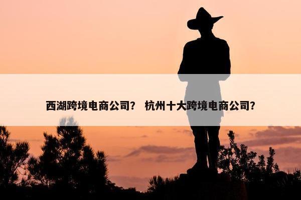 西湖跨境电商公司？ 杭州十大跨境电商公司？