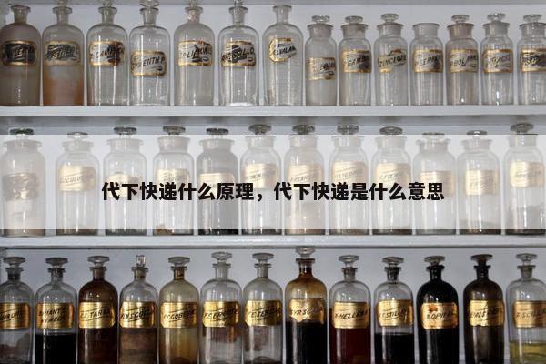 代下快递什么原理，代下快递是什么意思