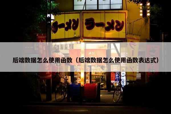后端数据怎么使用函数（后端数据怎么使用函数表达式）