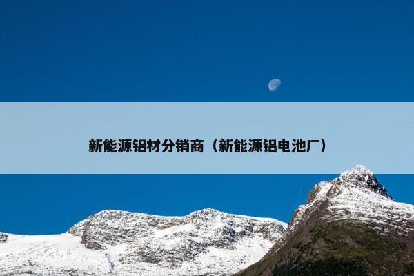 新能源铝材分销商（新能源铝电池厂）