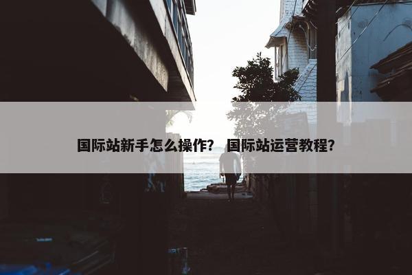 国际站新手怎么操作？ 国际站运营教程？