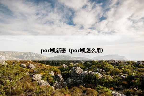 pod机新密（pod机怎么用）