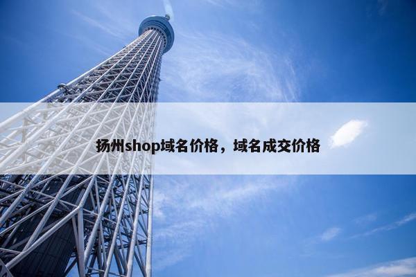 扬州shop域名价格，域名成交价格