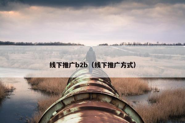 线下推广b2b（线下推广方式）