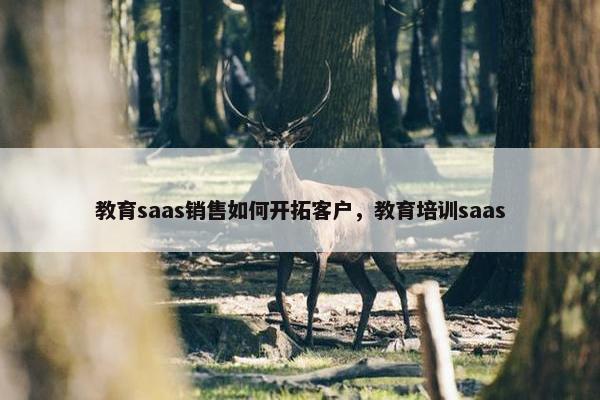教育saas销售如何开拓客户，教育培训saas