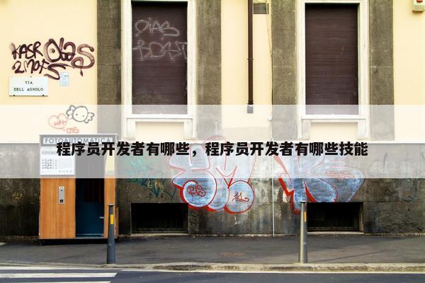 程序员开发者有哪些，程序员开发者有哪些技能