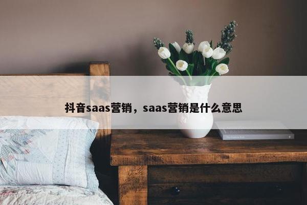 抖音saas营销，saas营销是什么意思