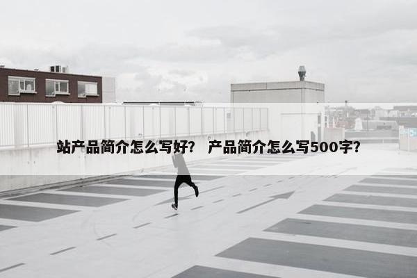 站产品简介怎么写好？ 产品简介怎么写500字？