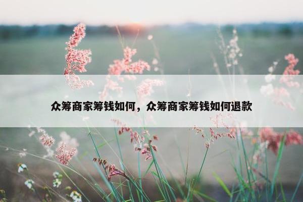 众筹商家筹钱如何，众筹商家筹钱如何退款
