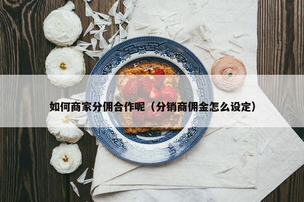 如何商家分佣合作呢（分销商佣金怎么设定）