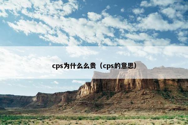 cps为什么么贵（cps的意思）
