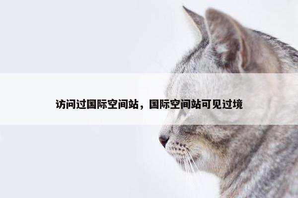 访问过国际空间站，国际空间站可见过境