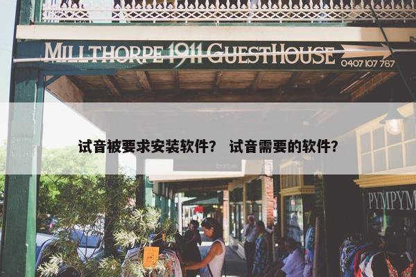 试音被要求安装软件？ 试音需要的软件？