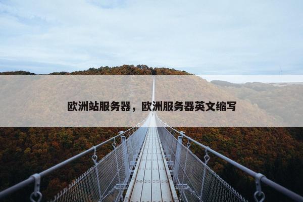 欧洲站服务器，欧洲服务器英文缩写