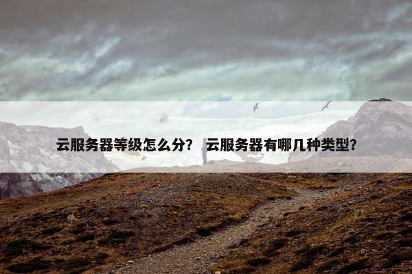 云服务器等级怎么分？ 云服务器有哪几种类型？