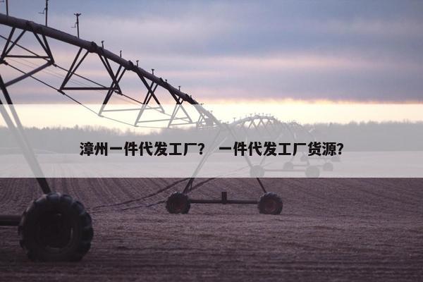 漳州一件代发工厂？ 一件代发工厂货源？