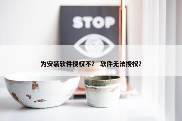 为安装软件授权不？ 软件无法授权？