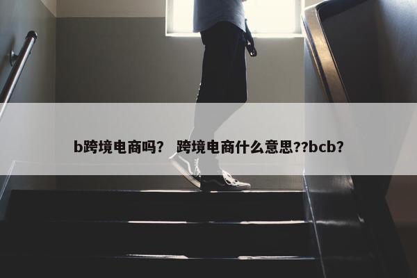 b跨境电商吗？ 跨境电商什么意思??bcb？
