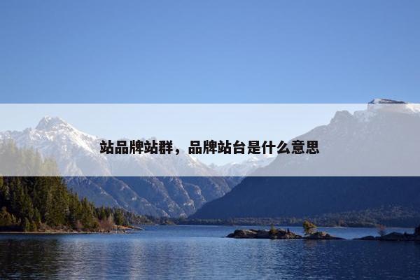 站品牌站群，品牌站台是什么意思