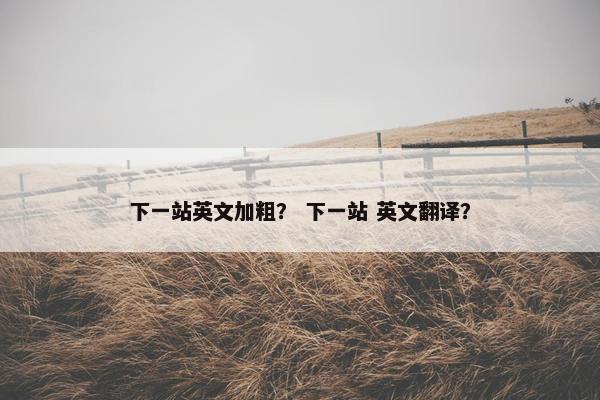 下一站英文加粗？ 下一站 英文翻译？