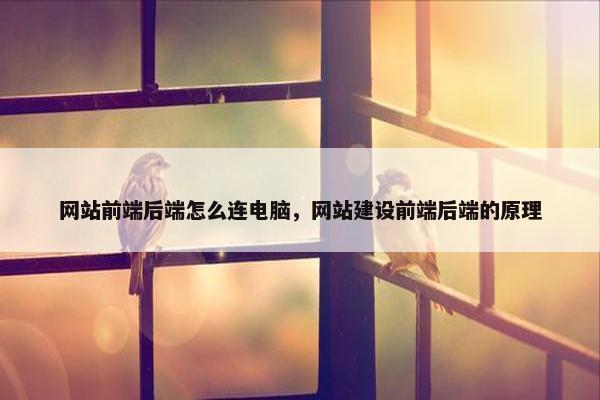 网站前端后端怎么连电脑，网站建设前端后端的原理