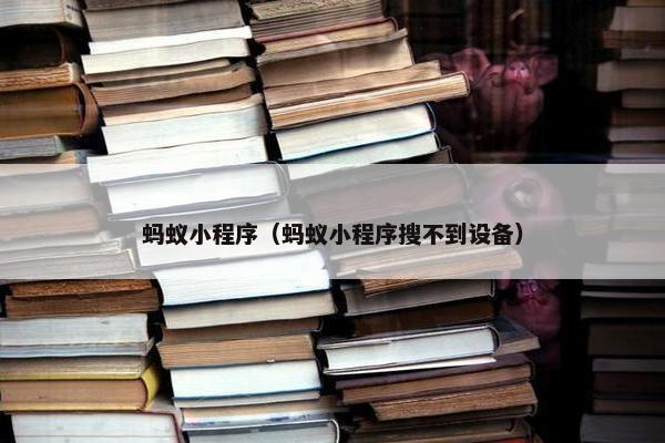 蚂蚁小程序（蚂蚁小程序搜不到设备）