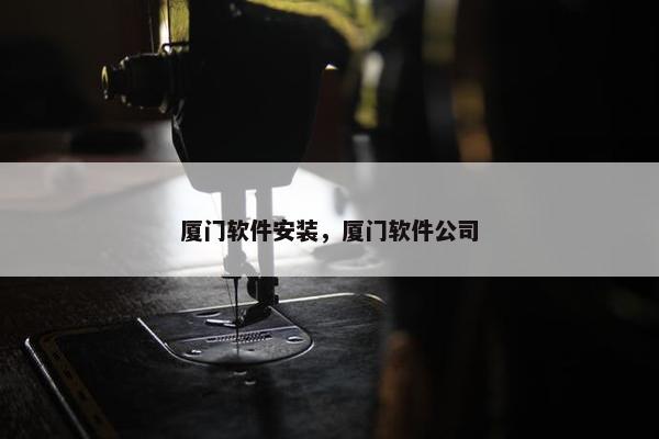 厦门软件安装，厦门软件公司