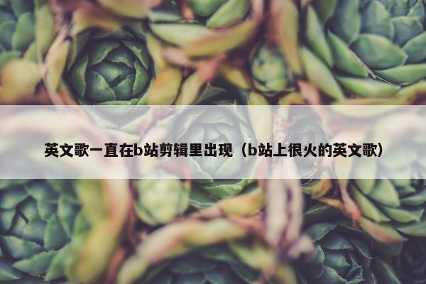 英文歌一直在b站剪辑里出现（b站上很火的英文歌）