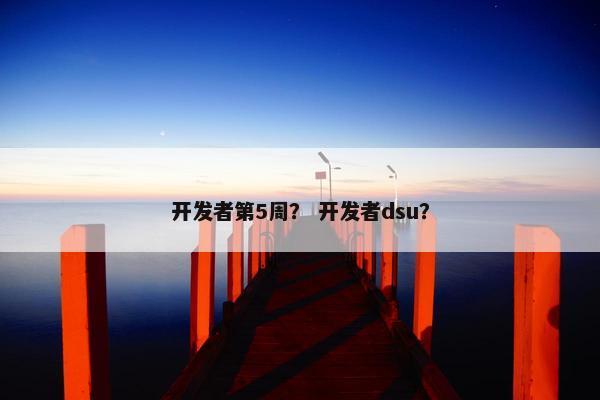 开发者第5周？ 开发者dsu？