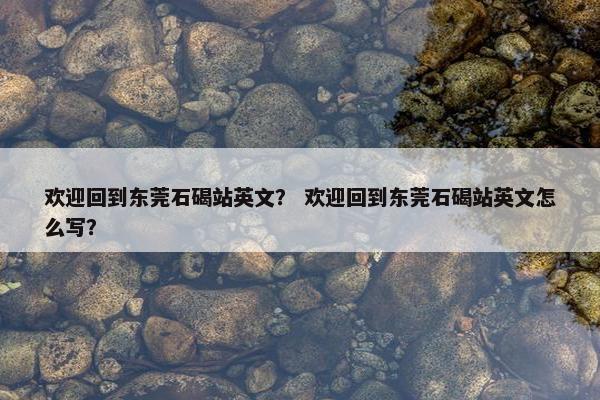 欢迎回到东莞石碣站英文？ 欢迎回到东莞石碣站英文怎么写？