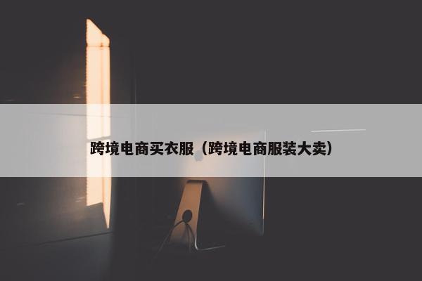 跨境电商买衣服（跨境电商服装大卖）