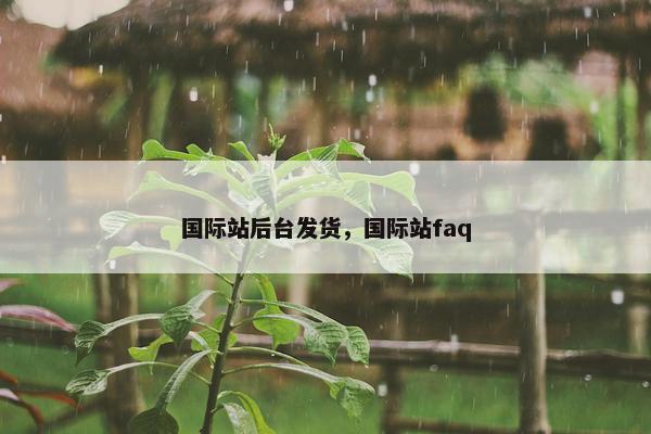 国际站后台发货，国际站faq