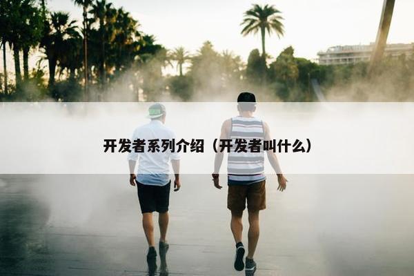 开发者系列介绍（开发者叫什么）