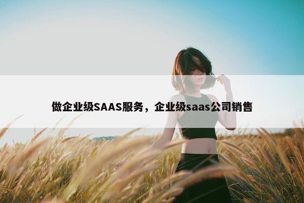 做企业级SAAS服务，企业级saas公司销售
