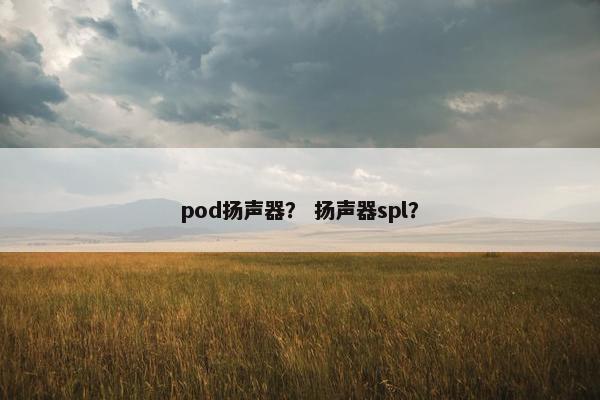 pod扬声器？ 扬声器spl？