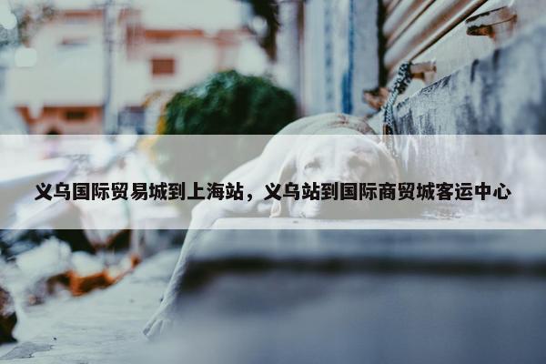 义乌国际贸易城到上海站，义乌站到国际商贸城客运中心