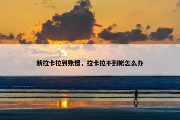 新拉卡拉到账慢，拉卡拉不到帐怎么办