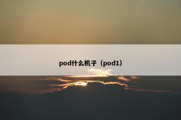 pod什么机子（pod1）