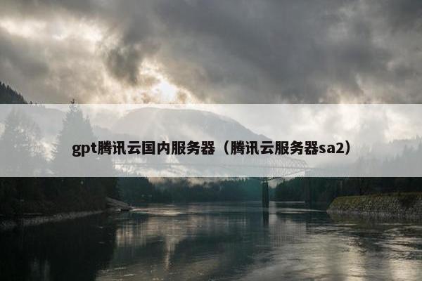 gpt腾讯云国内服务器（腾讯云服务器sa2）