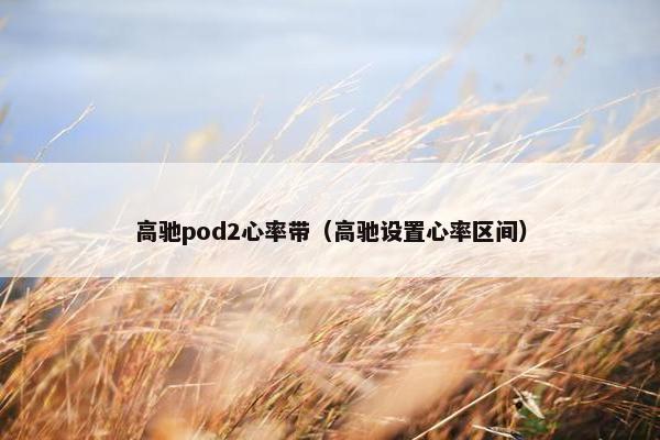 高驰pod2心率带（高驰设置心率区间）