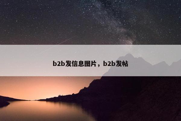 b2b发信息图片，b2b发帖
