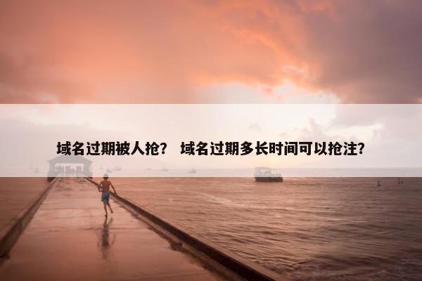 域名过期被人抢？ 域名过期多长时间可以抢注？