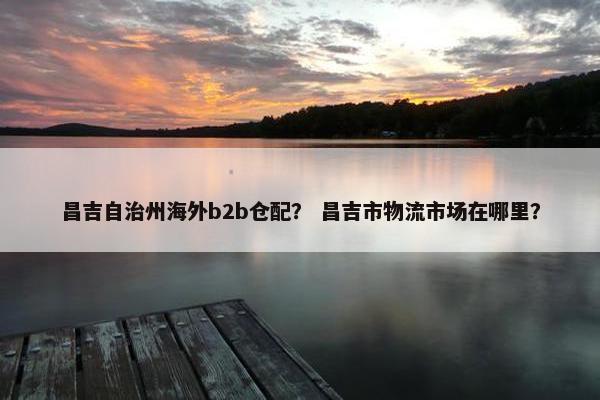 昌吉自治州海外b2b仓配？ 昌吉市物流市场在哪里？